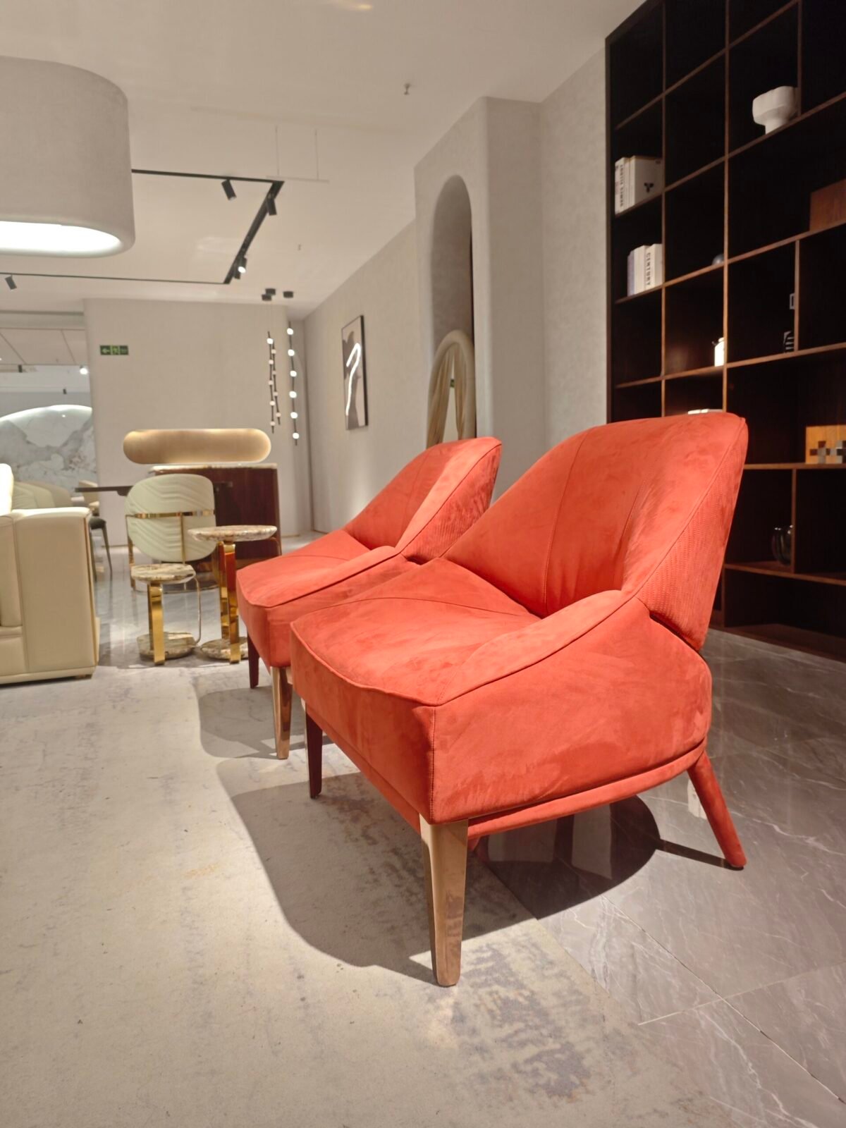 Red Velvet Chair Lounge Chair