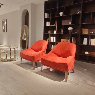 Red Velvet Chair Lounge Chair