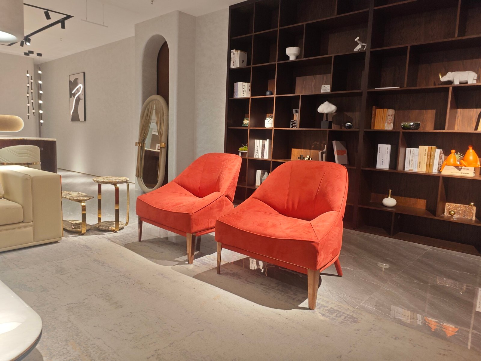 Red Velvet Chair Lounge Chair