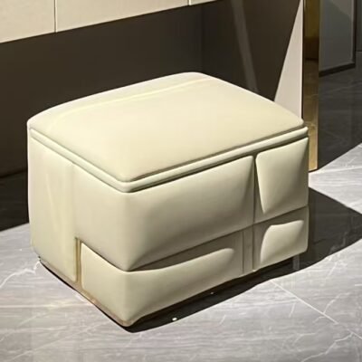 Modern vanity table mirror displayed in contemporary bedroom interior with luxury styling