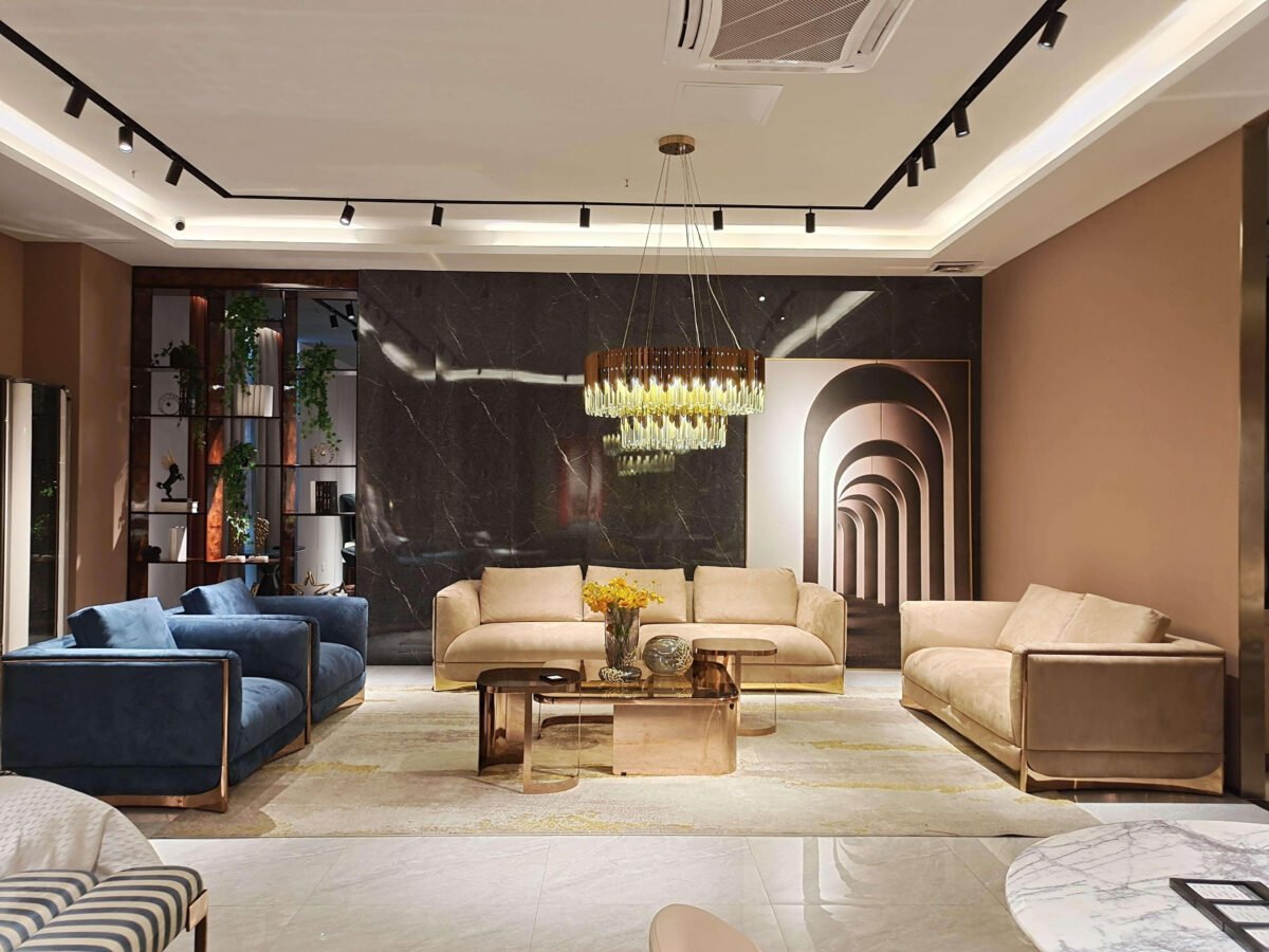 Mixed modular sofa configurations property wide hotel deployment multiple sizes material tiers hospitality furniture system cohesive design scalable