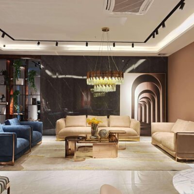 Mixed modular sofa configurations property wide hotel deployment multiple sizes material tiers hospitality furniture system cohesive design scalable