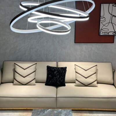 2 and 4 seater sofa combo dimension views 210×98×83 cm and 280×98×83 cm with hardware detail