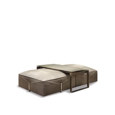 Blue gold sandstone coffee table hero shot natural random pattern living room 120cm