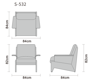 Leather Chair with Wood Arms | Ash Wood A-Frame 1 leather chair with wood arms camel cowhide ash wood A-frame scene interior view