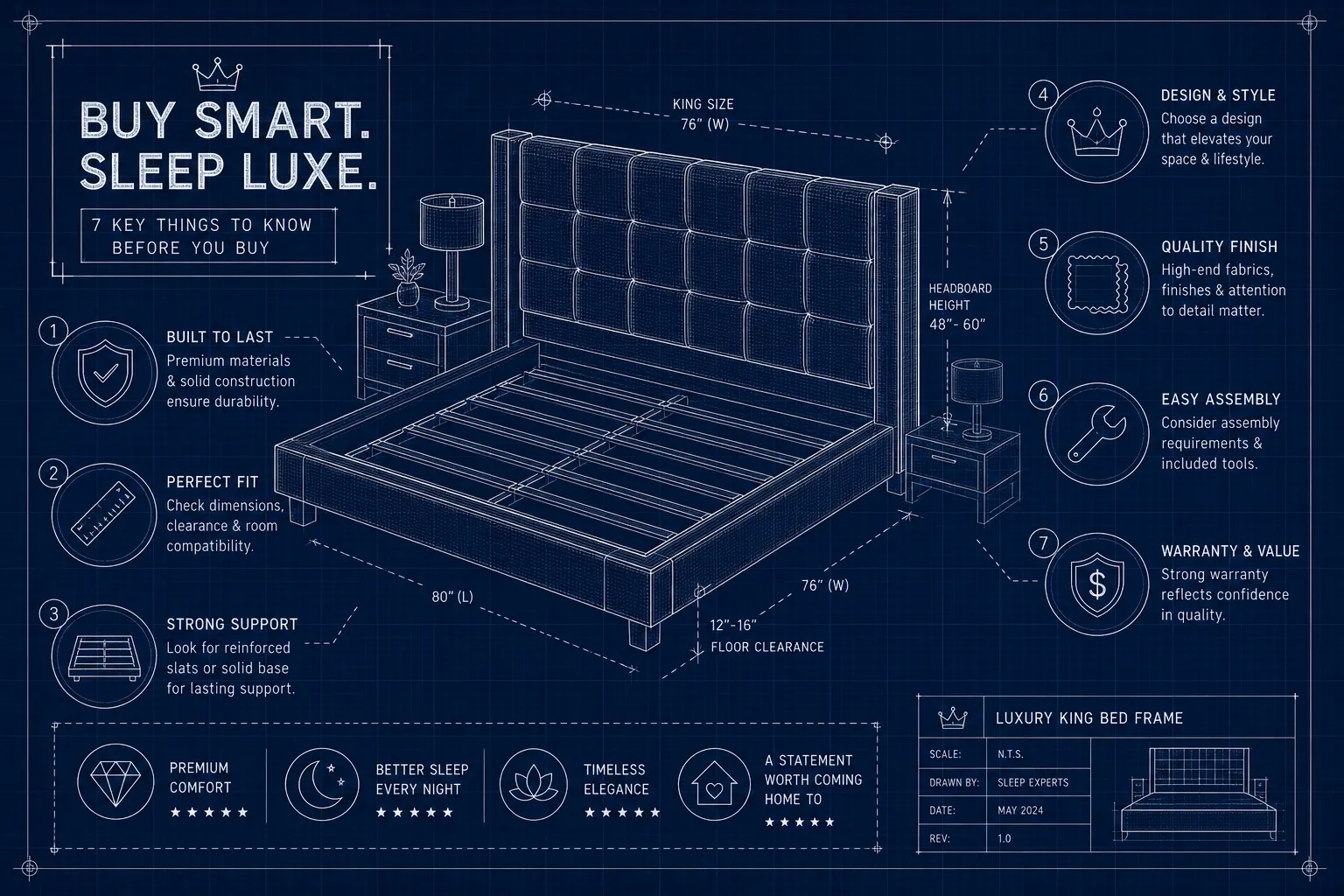 Home 20 luxury king bed frame