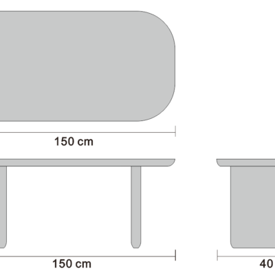 Coffee table line art on white background