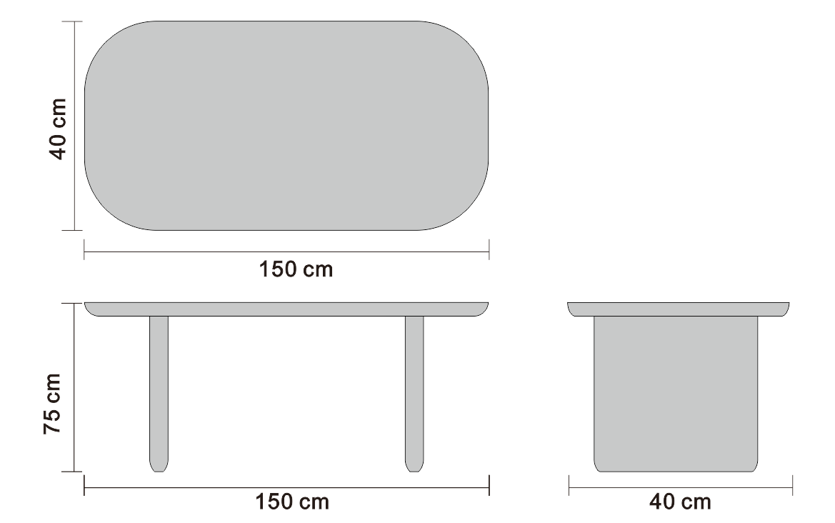 Coffee table line art on white background