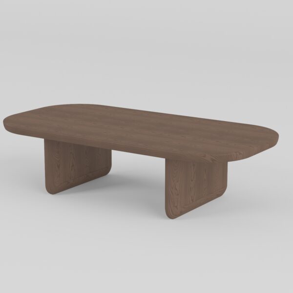 Wood Surface Table Front View Coffee table in wood surface finish, front view