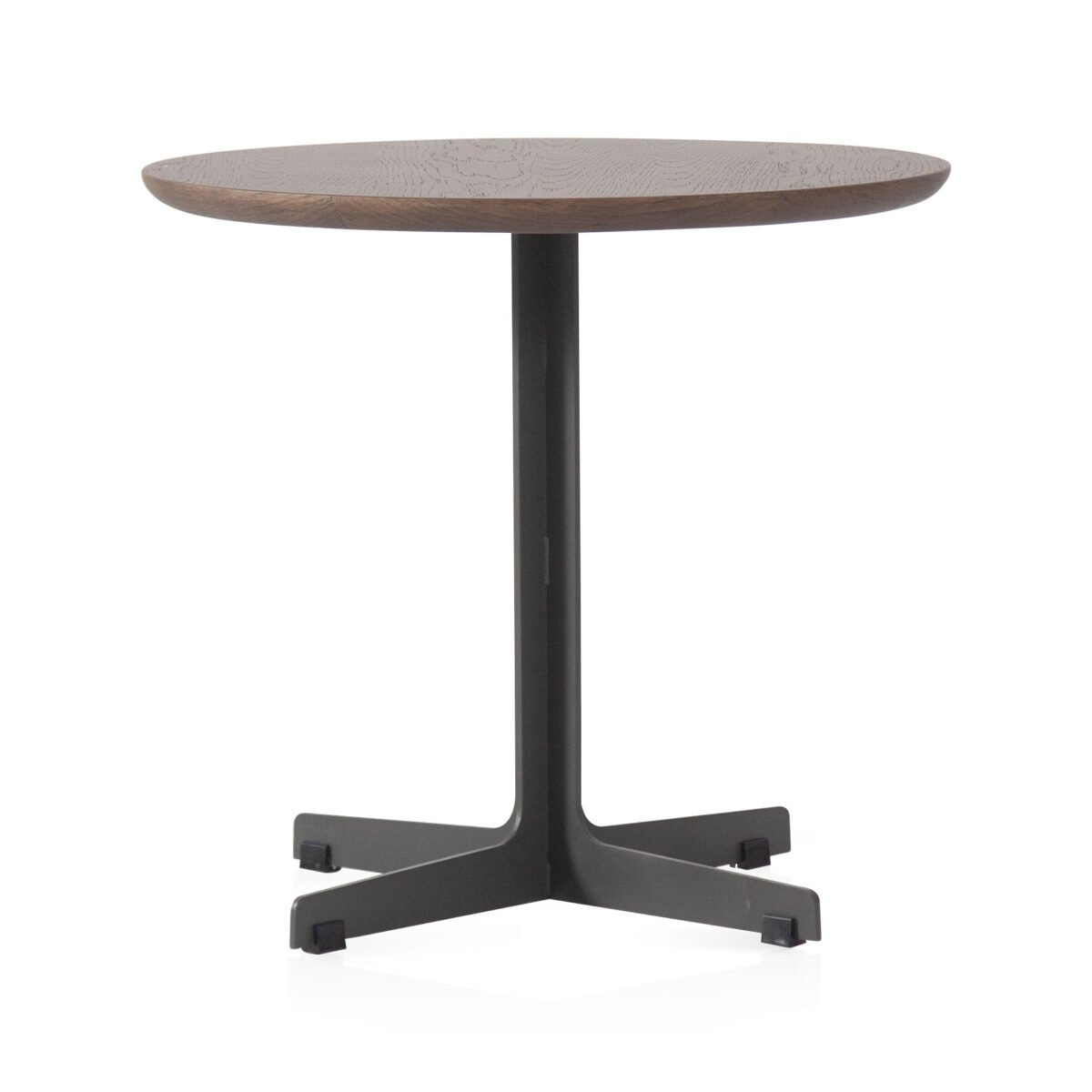 Coffee table in oreo grey marble finish, side view