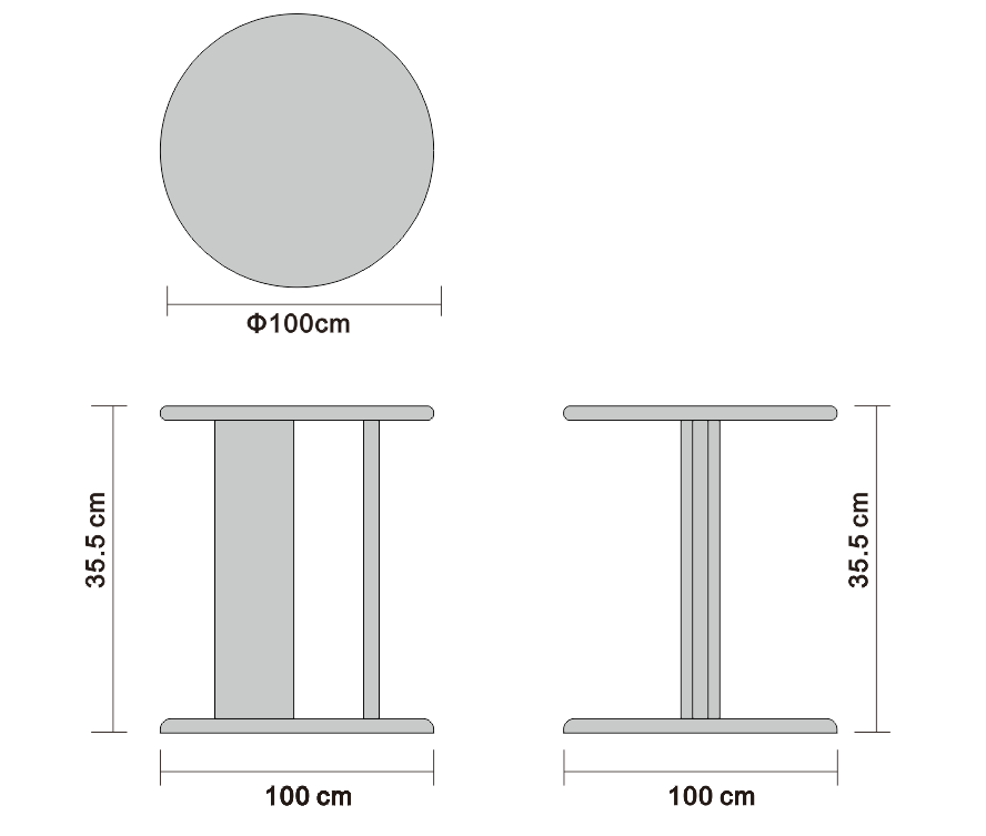 Small coffee table line art on white background