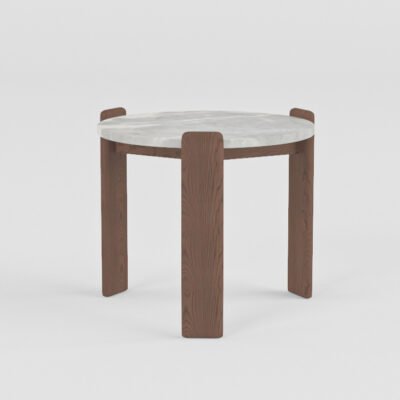 Small coffee table in jade finish, front view
