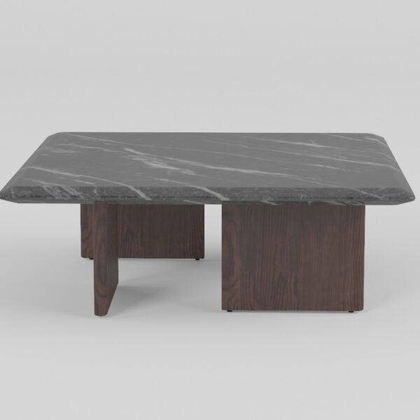 SY22033 Coffee Table Front View Coffee table with marble top, front view