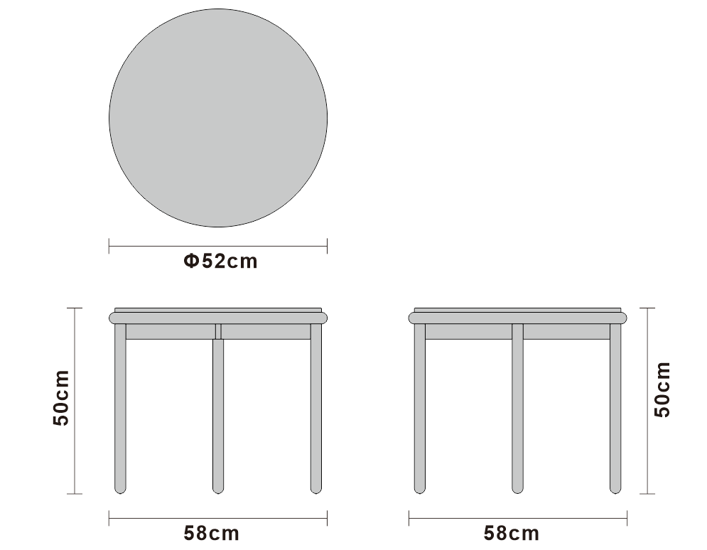 Small coffee table studio rendering