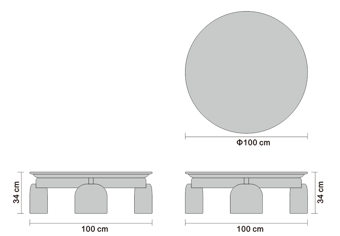 Coffee table studio rendering