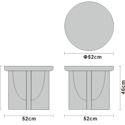 Wood surface coffee table set diagram