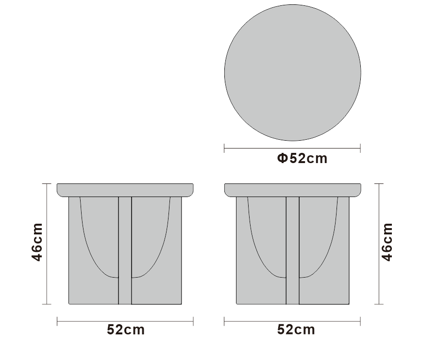 Wood surface coffee table set diagram