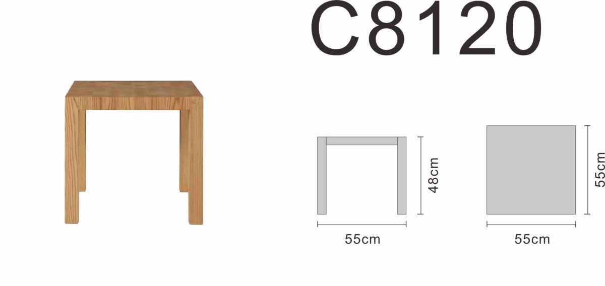 Small coffee table line art on white background