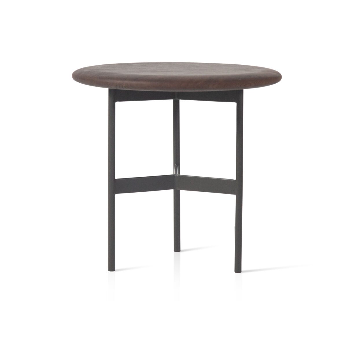 Small coffee table in wood surface finish, front view