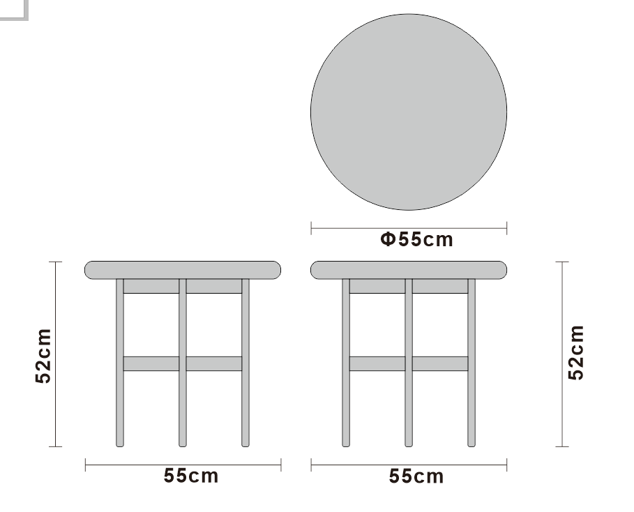 Small coffee table line art on white background