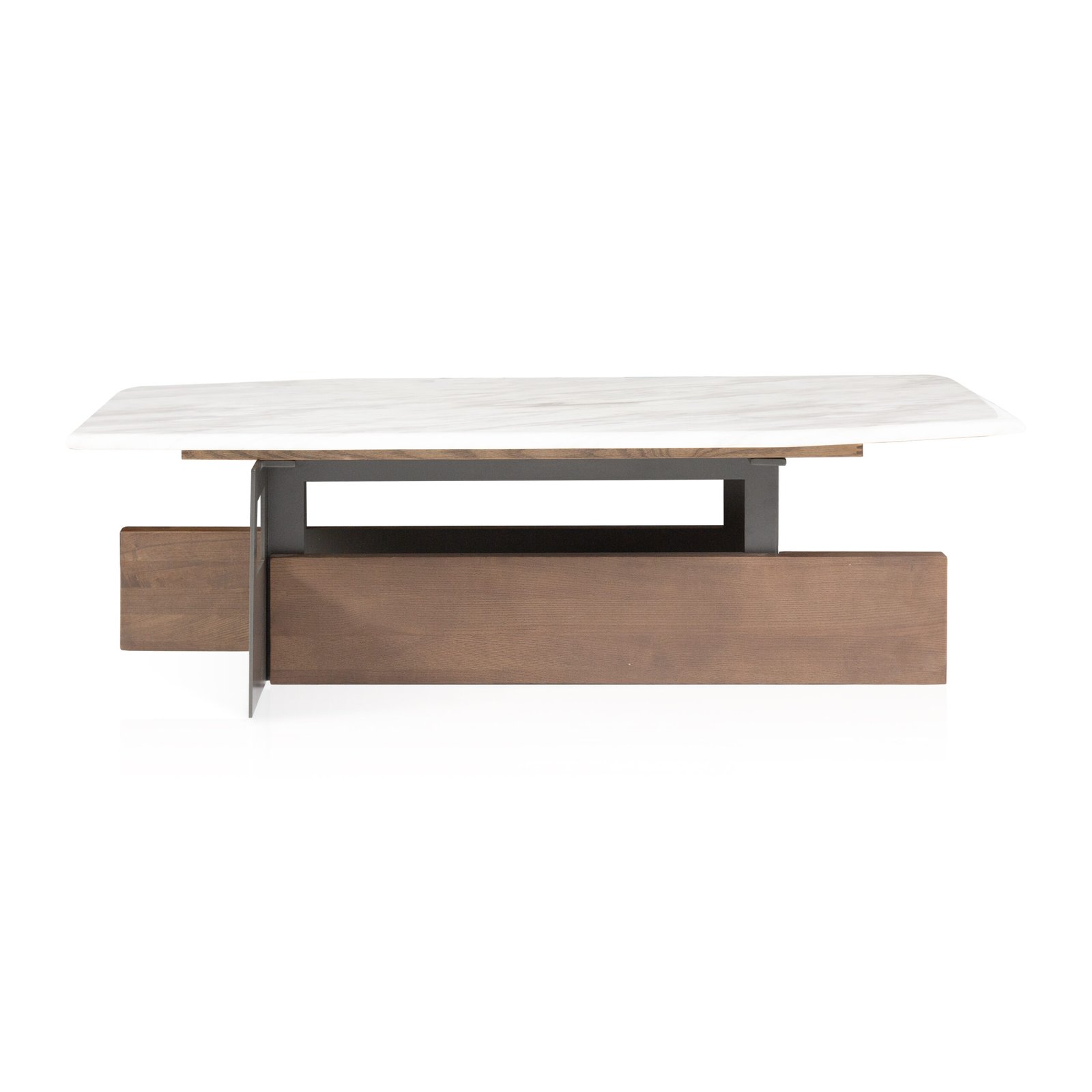 Coffee table in Jazz White finish, front view