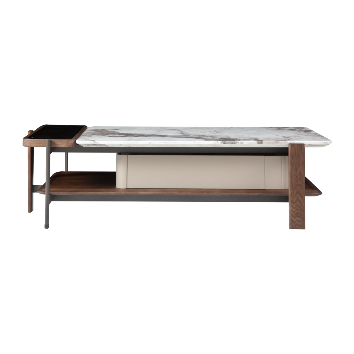 Coffee table line art on white background, version two
