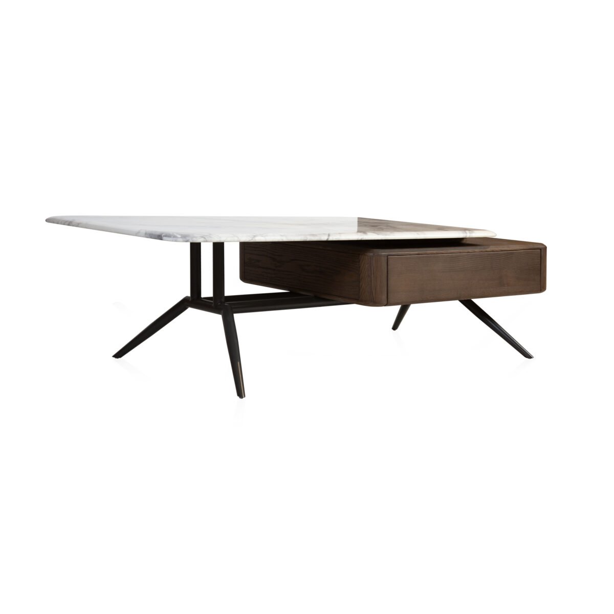 Coffee table in auspicious cloud finish, side view