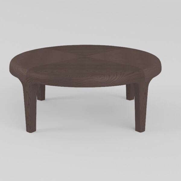 Round table in solid ash wood, 100 cm diameter