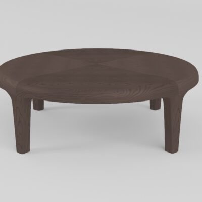 Round table in solid ash wood, 120 cm diameter