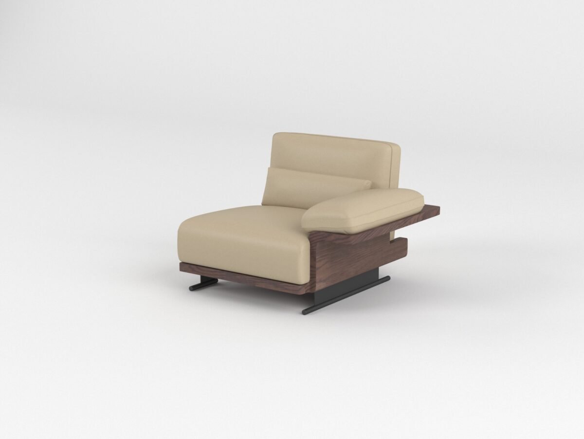 Smoked ash and natural ash wood frame finish comparison for deep seat modular sofa contract specification