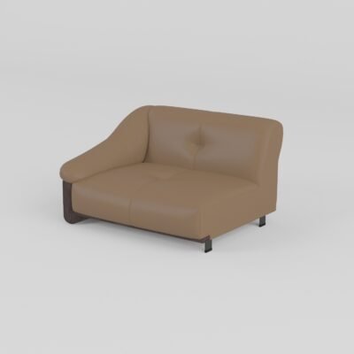 wide seat cowhide sofa ash wood 4-seater smoked frame base detail contract quality