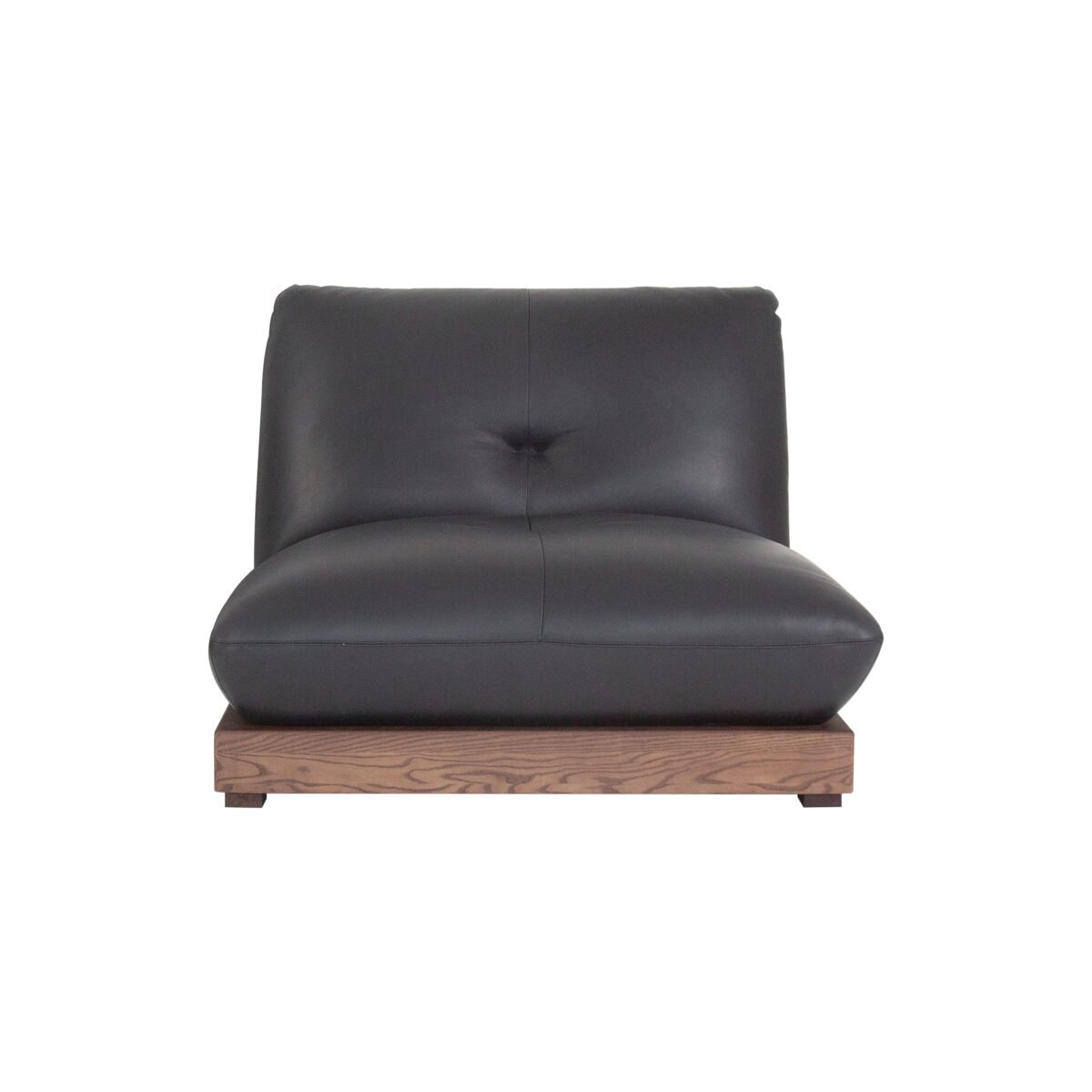 Armless modular sofa with coffee table 342 colourway full system configuration ash wood frame
