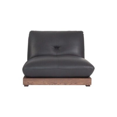 Armless modular sofa with coffee table 342 colourway full system configuration ash wood frame