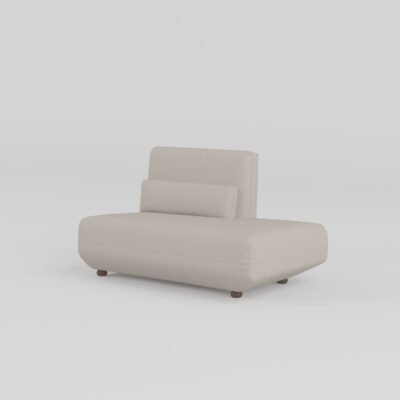 Cowhide sofa with sculptural ash wood armrests corner unit pearl stone cowhide hazelnut ash wood 90 degree