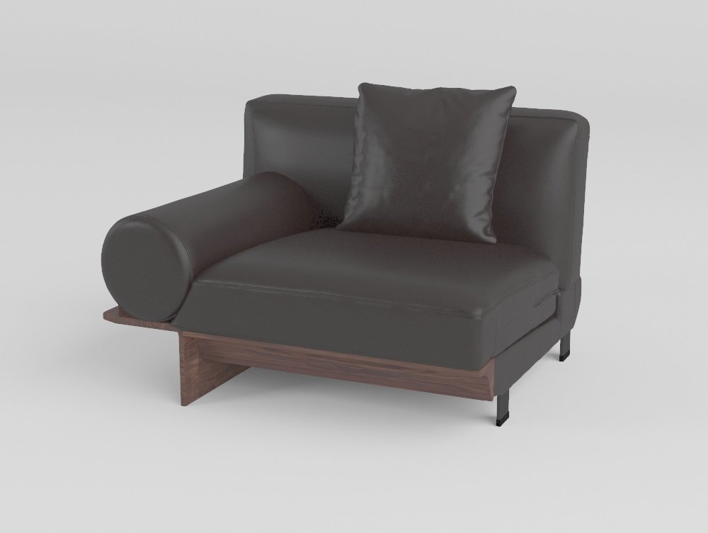 goose down cowhide sofa exposed ash wood frame single armrest 1850mm configuration contract