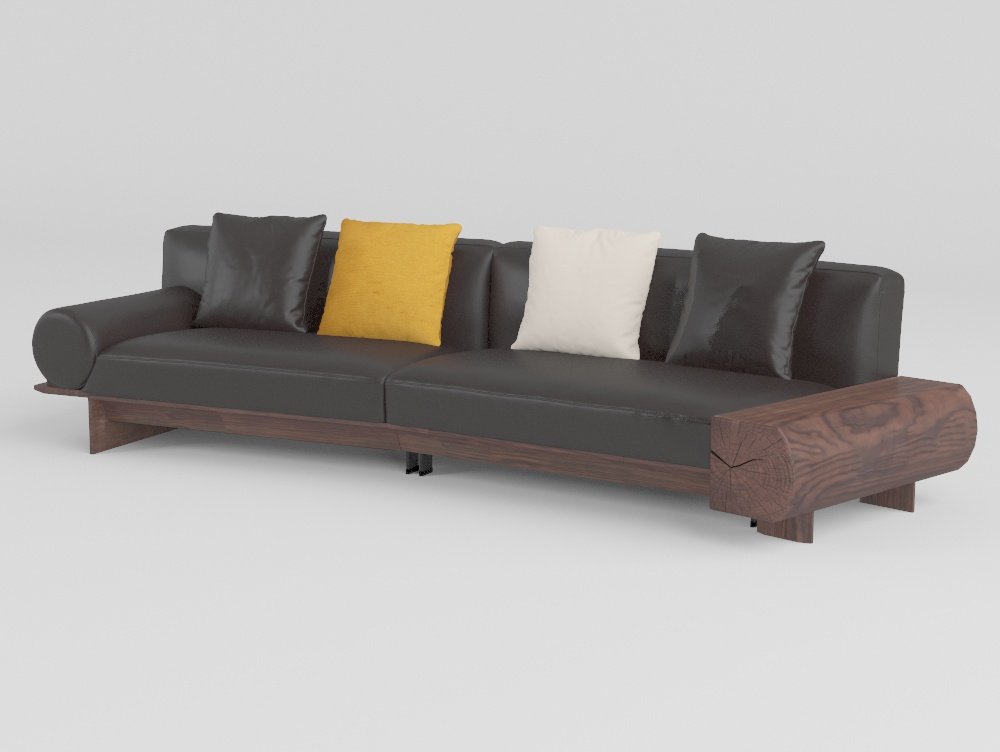 goose down cowhide sofa exposed ash wood frame single armrest corner configuration armrest