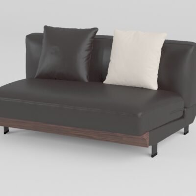 goose down cowhide sofa exposed ash wood frame corner unit 1850x1140mm configuration