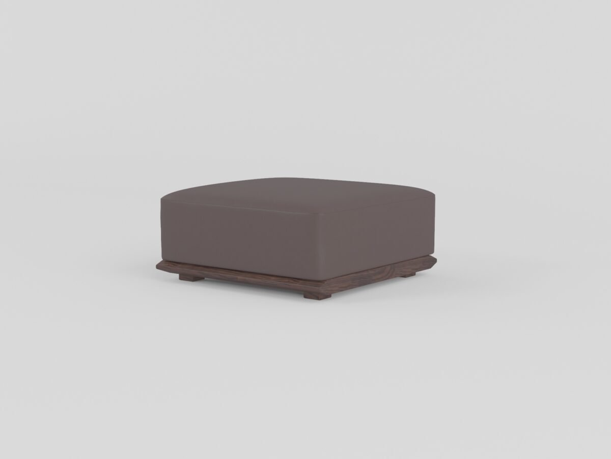 Modular leather sofa with ash wood frame ottoman number one