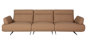 Leather Sofa with Ottoman | Cowhide and Ash Wood 2 H 691
