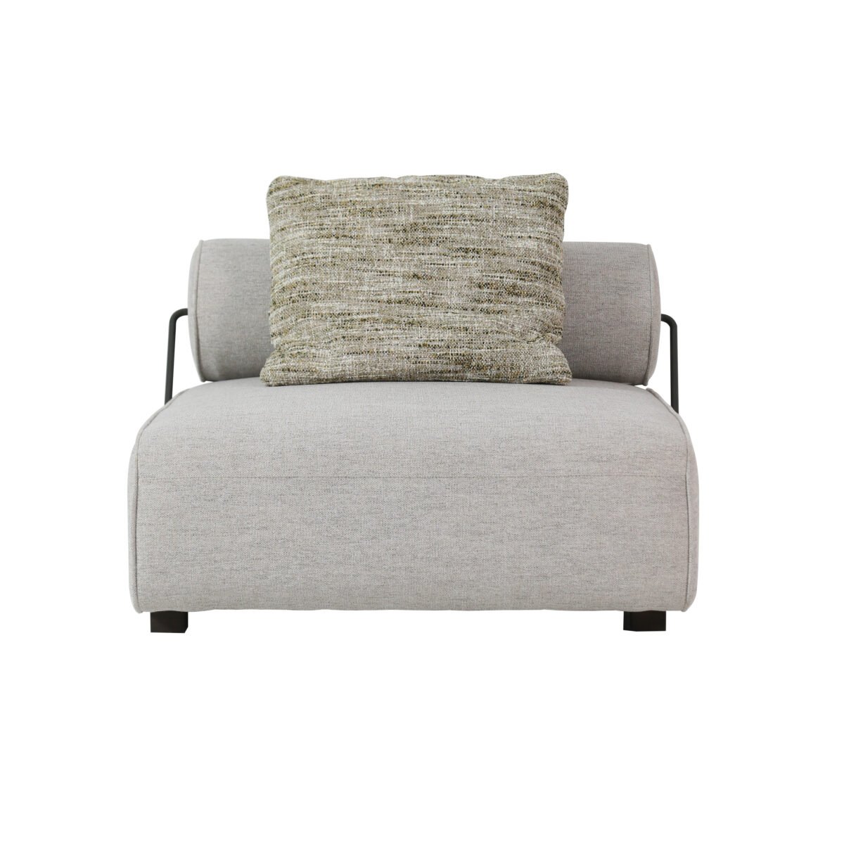 Linen modular sofa with detachable backrest studio lifestyle view 3 low profile 67cm height cotton linen