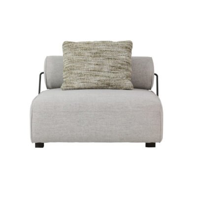Linen modular sofa with detachable backrest studio lifestyle view 3 low profile 67cm height cotton linen