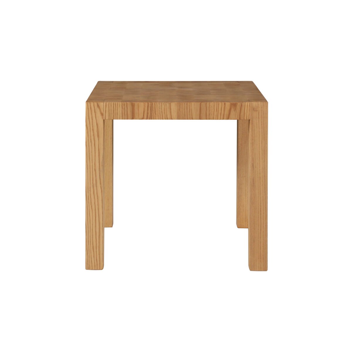 Small coffee table in wood surface finish, front view