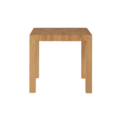 Small coffee table in wood surface finish, front view