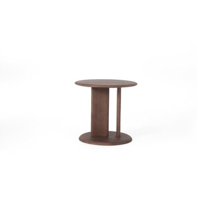 Small coffee table in wood surface finish, front view