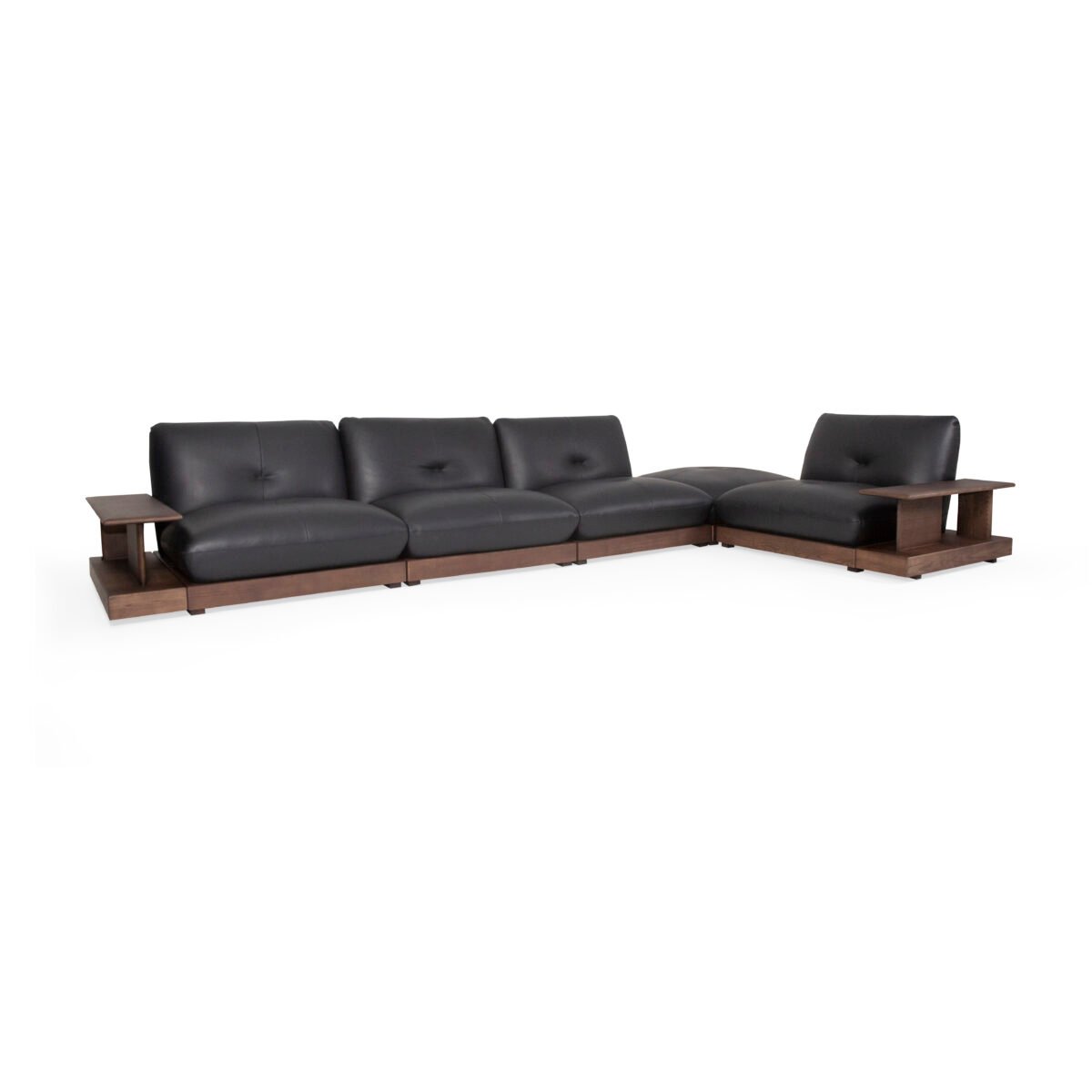 Armless modular sofa with coffee table full set 342 colourway alternate angle white background