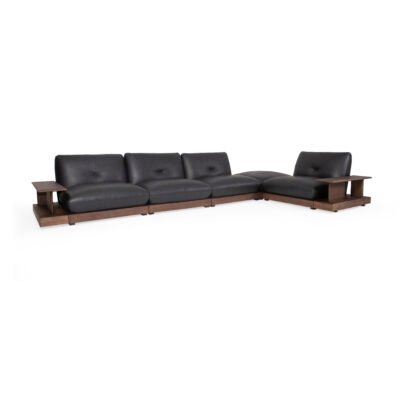 Armless modular sofa with coffee table full set 342 colourway alternate angle white background