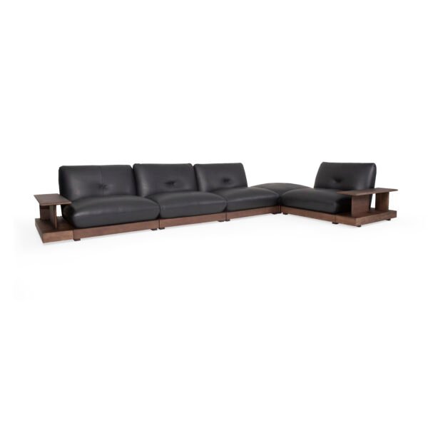 Armless modular sofa with coffee table full set 342 colourway alternate angle white background