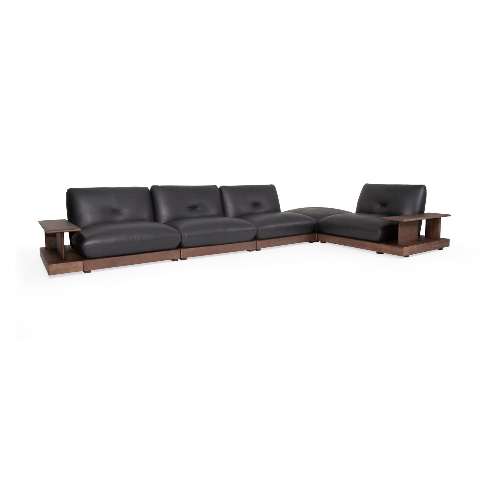 Armless modular sofa with coffee table full set 342 colourway alternate angle white background