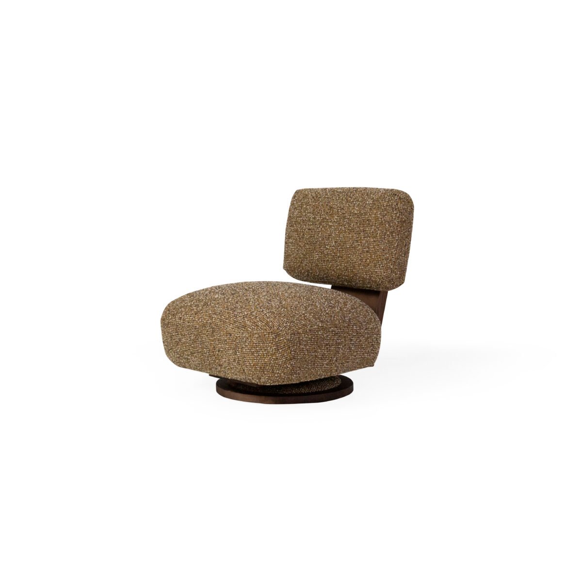 Leisure chair upholstered in cowhide leather, secondary rendering