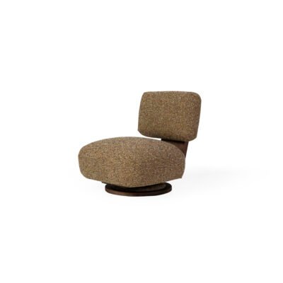 Leisure chair upholstered in cowhide leather, secondary rendering